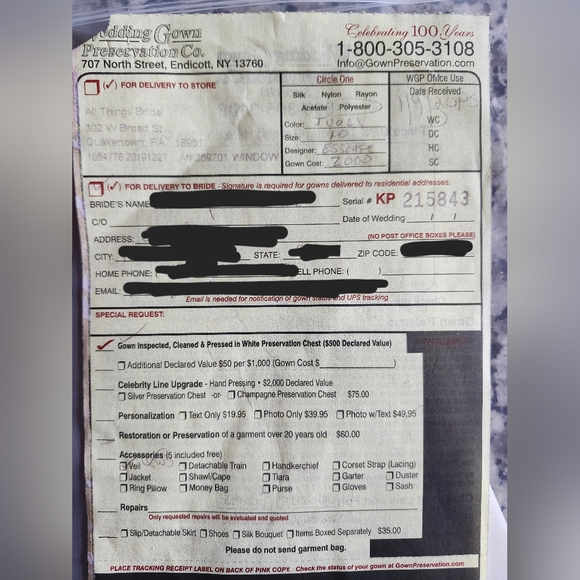 Wedding Dress with Cathedral Length Veil - Picture 7 of 7